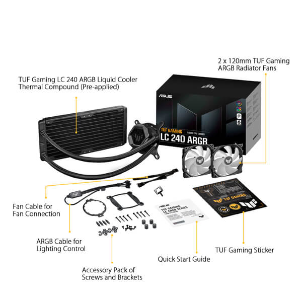 Asus TUF Gaming LC 240 ARGB CPU Liquid Cooler